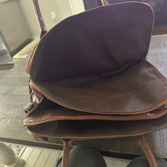 Alba bag Classic brown Leather zippy work tote - Picture 5 of 16